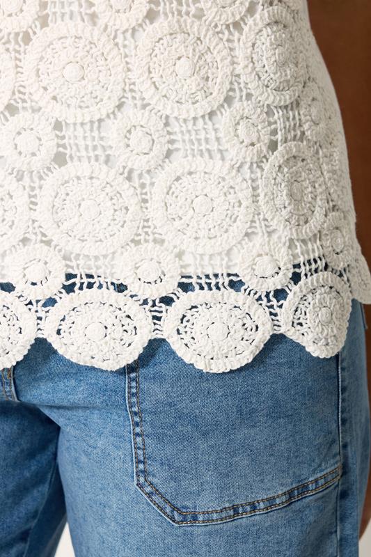 M&Co Ivory White Crochet Cotton Vest Top | M&Co 5