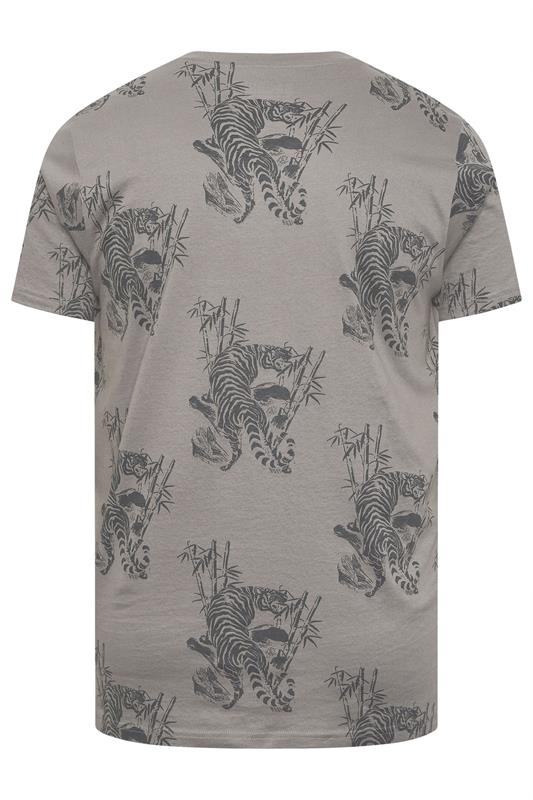 BadRhino Big & Tall Grey Tiger Graphic T-Shirt | BadRhino 6