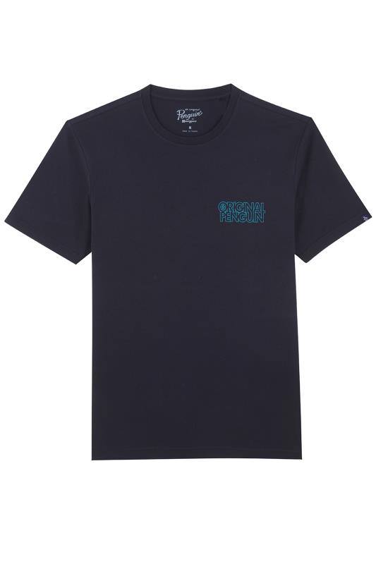 PENGUIN MUNSINGWEAR Big & Tall Navy Blue Printed Logo T-Shirt 2