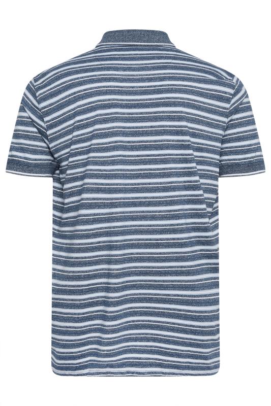 D555 Big & Tall Grey Stripe Polo Shirt | BadRhino 4