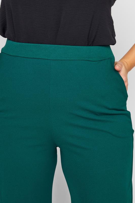 LTS Tall Women's Forest Green Scuba Wide Leg Trousers | Long Tall Sally 3