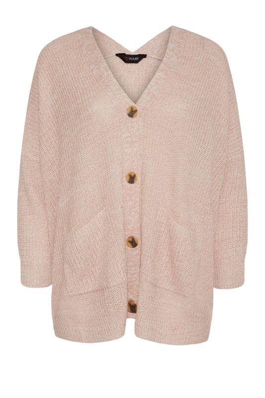 Curve Pink Button Knitted Cardigan 6