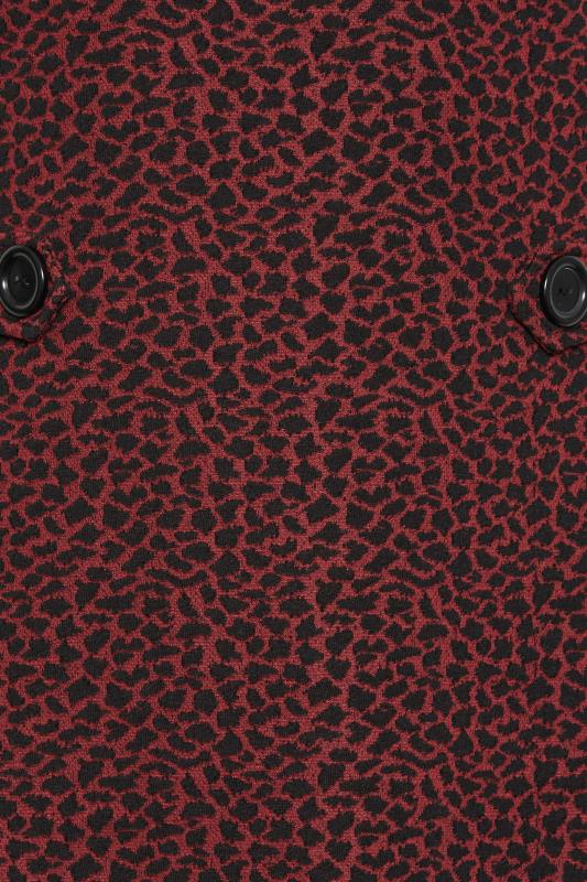 M&Co Berry Red Animal Jacquard Shift Dress | M&Co 5