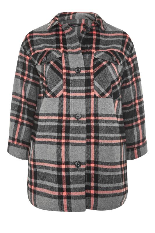 Curve Grey Check Soft Touch Shacket 6