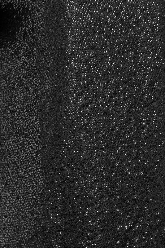 LTS Tall Black Sequin Embellished Boxy T-Shirt | Long Tall Sally 5