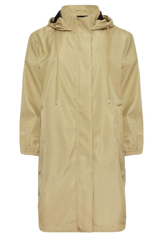 YOURS LUXURY Curve Beige Brown Longline Raincoat | Yours Clothing 9