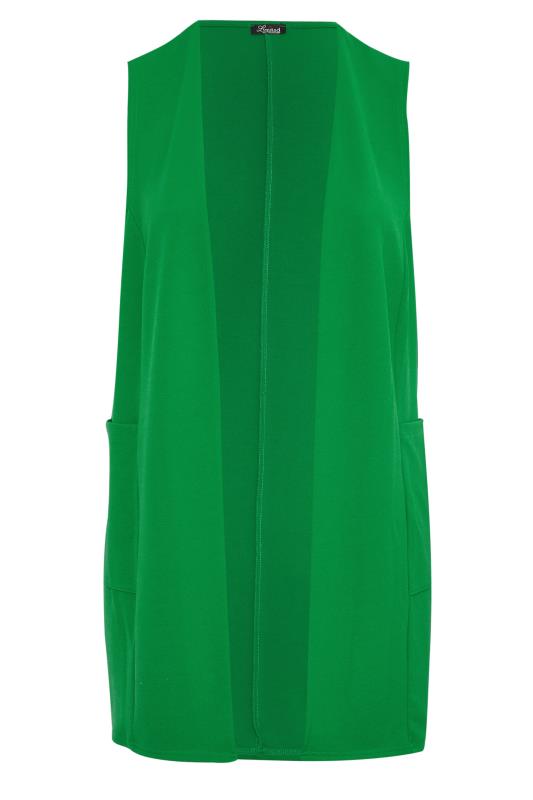 LIMITED COLLECTION Curve Bright Green Sleeveless Blazer 7