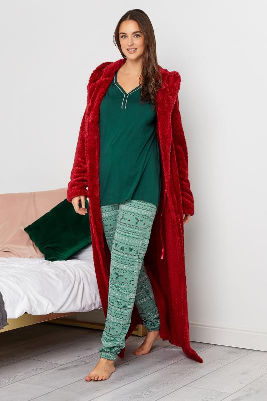 LTS Tall Women's Green Fairisle Christmas Print Pyjama Set | Long Tall Sally 4