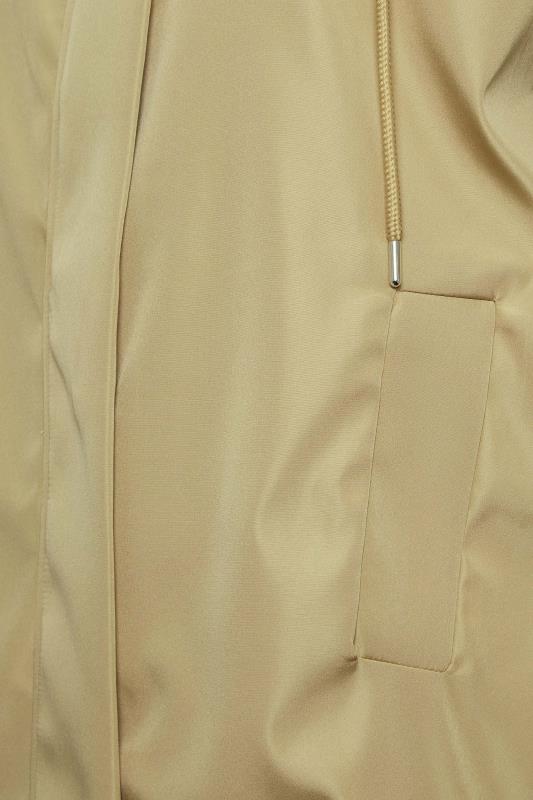 YOURS LUXURY Curve Beige Brown Longline Raincoat | Yours Clothing 8