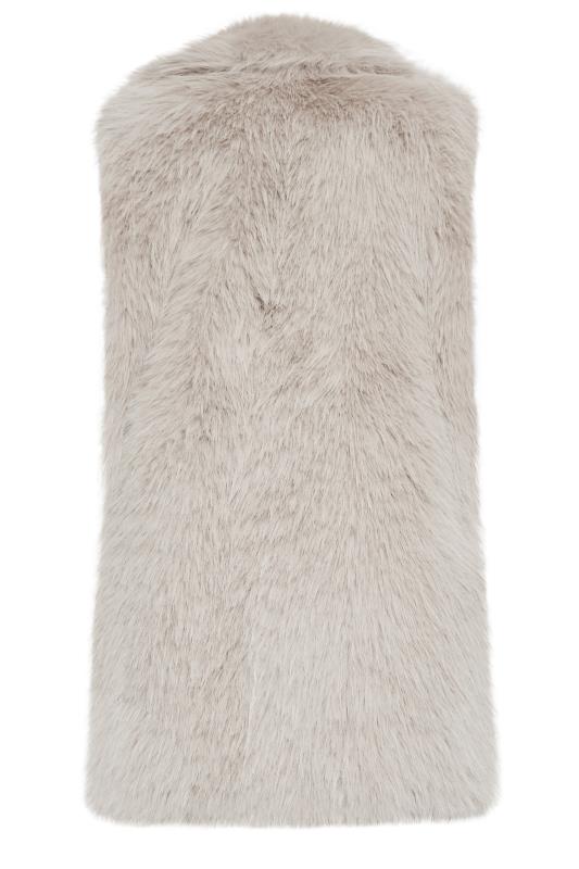 LTS Tall Light Grey Faux Fur Gilet | Long Tall Sally 8