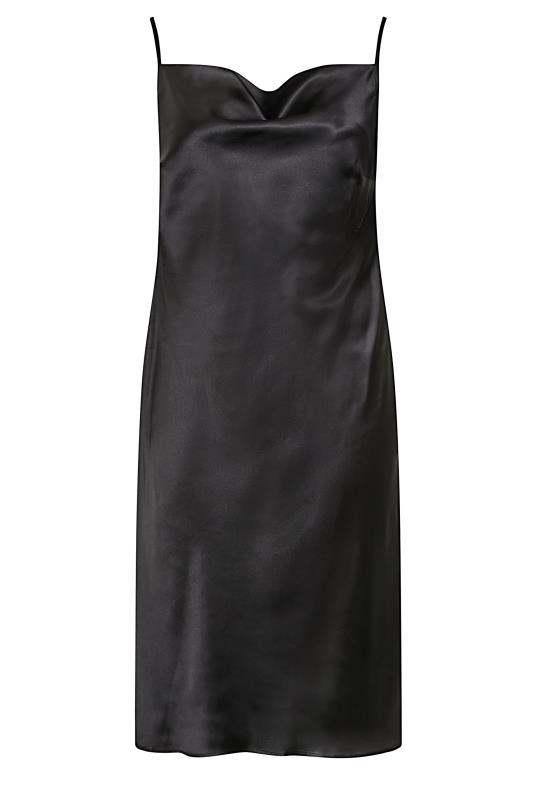 LIMITED COLLECTION Curve Black Cowl Neck Satin Dress 6