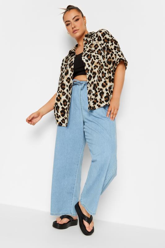 LIMITED COLLECTION Plus Size Brown Leopard Print Shirt | Yours Clothing 5
