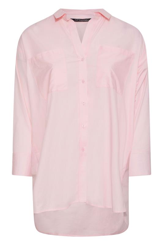LIMITED COLLECTION Curve Pink Oversized Boyfriend Shirt_F.jpg
