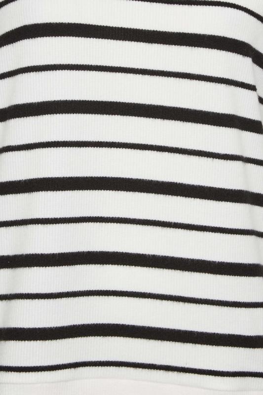YOURS LUXURY Plus Size Curve White Stripe Soft Touch Jumper | Yours Clothing  8