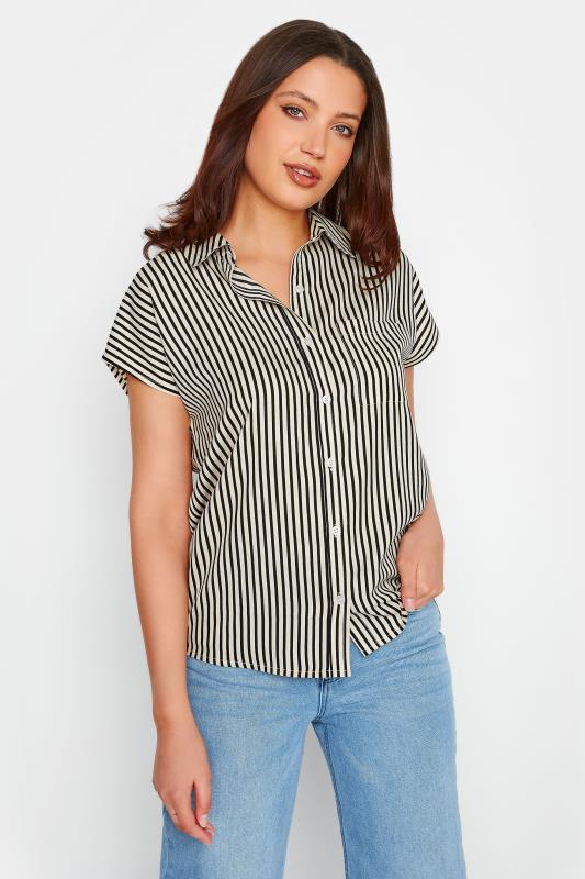 LTS Tall Women's Black Stripe Print Shirt | Long Tall Sally 1