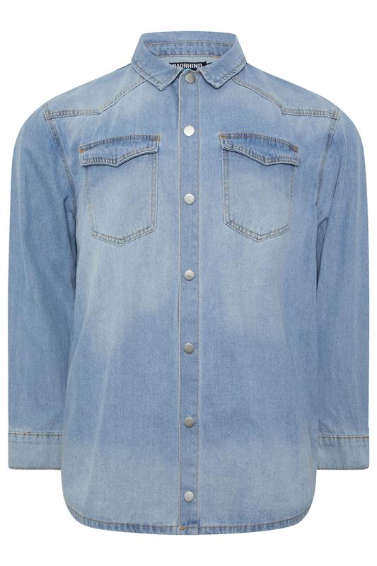 BadRhino Big & Tall Light Blue Denim Shirt | BadRhino 6