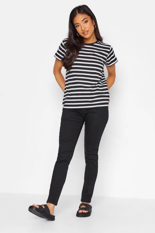 2 PACK Petite Black Stripe Basic T-Shirts | PixieGirl 4
