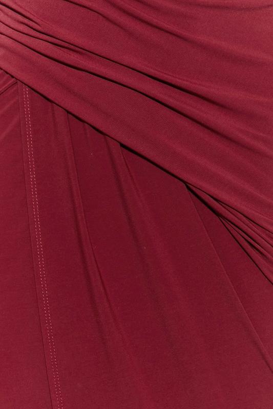 LTS Tall Women's Dark Red Long Sleeve Wrap Dress | Long Tall Sally 5
