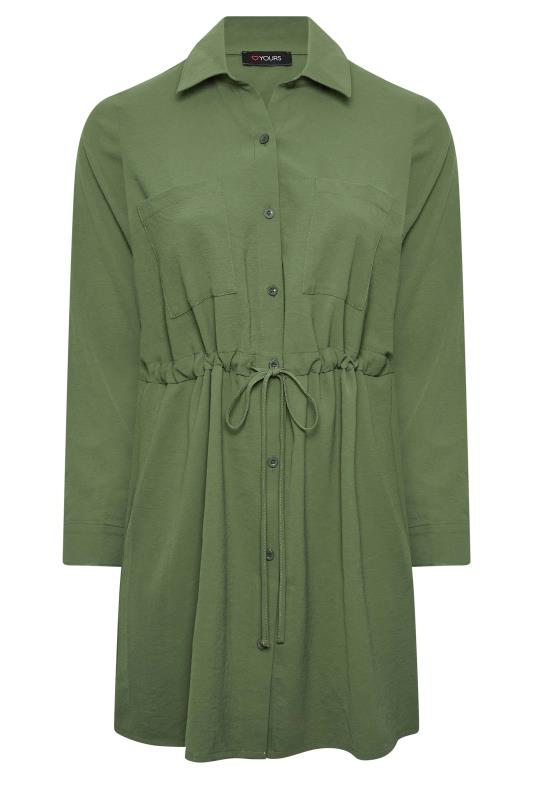 YOURS Plus Size Curve Green Utility Tunic Shirt 6