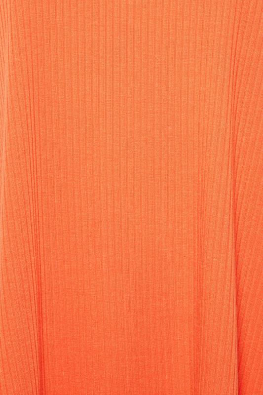 Plus Size Orange Ribbed Swing Top | Yours Clothing 4