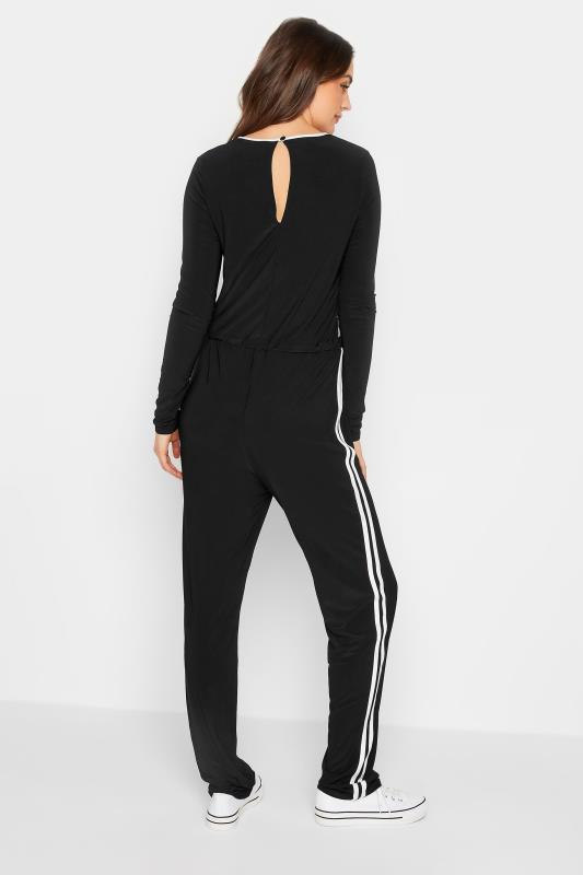 LTS Tall Women's Black Side Stripe Jumpsuit | Yours Clothing 3
