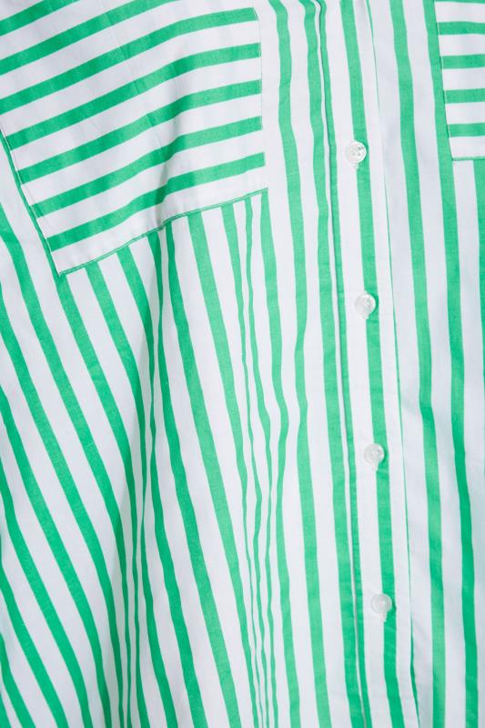 LIMITED COLLECTION Curve Green Stripe Oversized Shirt_S.jpg