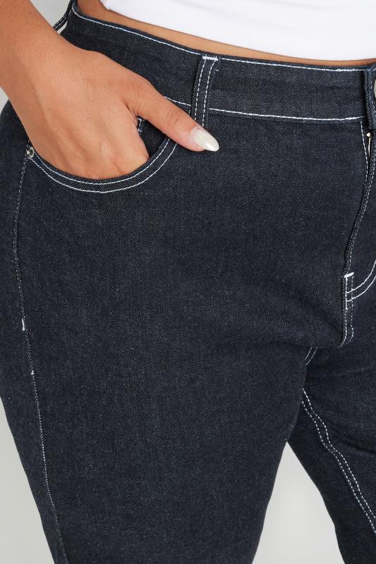 YOURS Plus Size Indigo Blue Wide Leg Turn Up Jeans | Yours Clothing  6