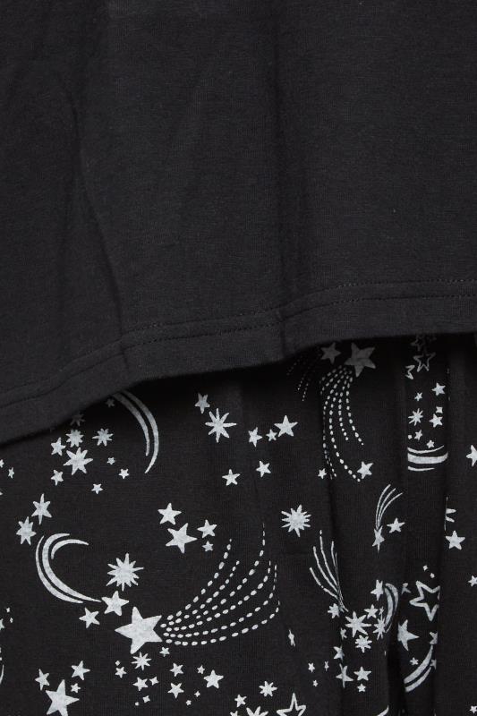 LTS Tall Black Star Print Pyjama Set | Long Tall Sally  5