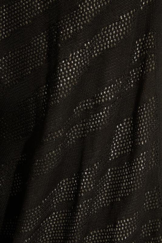 Curve Black Stripe Short Sleeve Cardigan_S.jpg