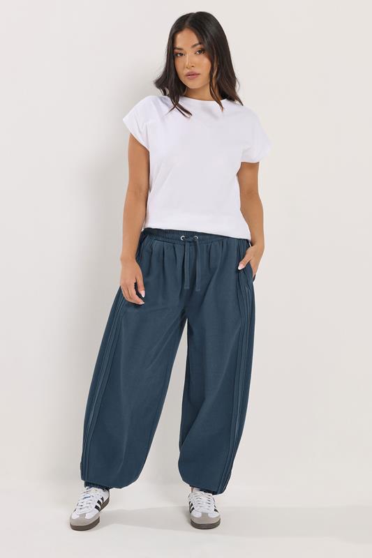 PixieGirl Petite Women's Dark Blue Balloon Trousers | PixieGirl 1