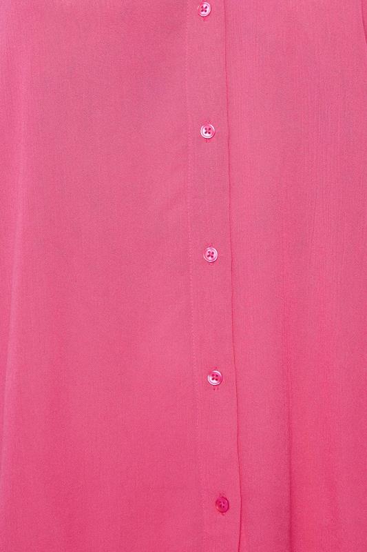 YOURS Plus Size Hot Pink Dipped Hem Sleeveless Blouse | Yours Clothing 5