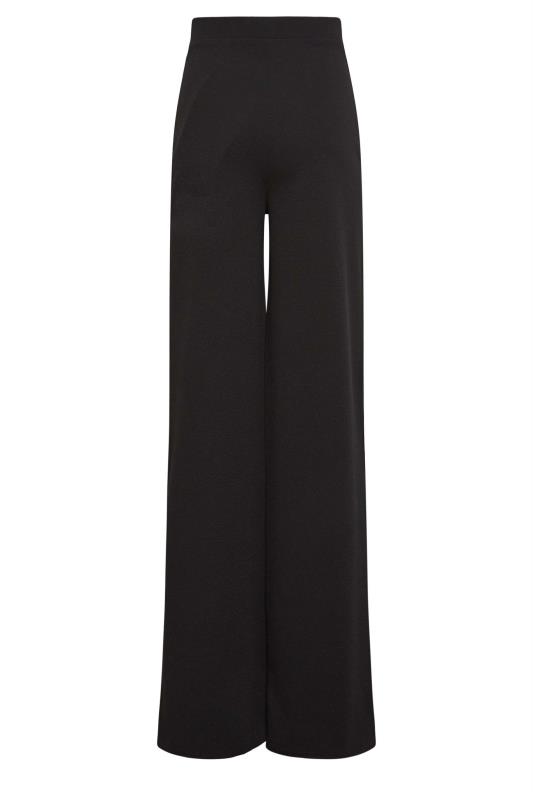 LTS Tall Black Pin Tuck Wide Leg Trousers | Long Tall Sally 4