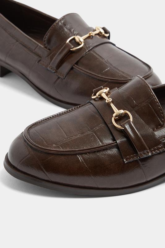 chocolate brown dress shoes for women Yours Women's Croc Snaffle Loafer In Wide E Fit & Extra Wide EEE Fit Size 6EEE Made from a faux