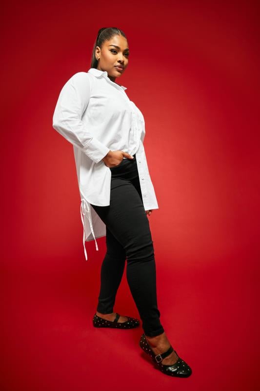 Plus Size  YOURS Curve White Tie Detail Shirt