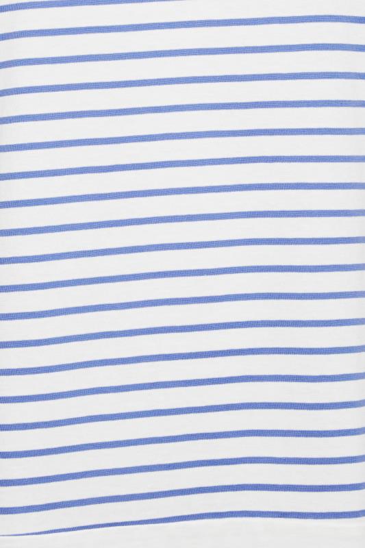 YOURS Plus Size White Stripe Drop Sleeve Top | Yours Clothing 4