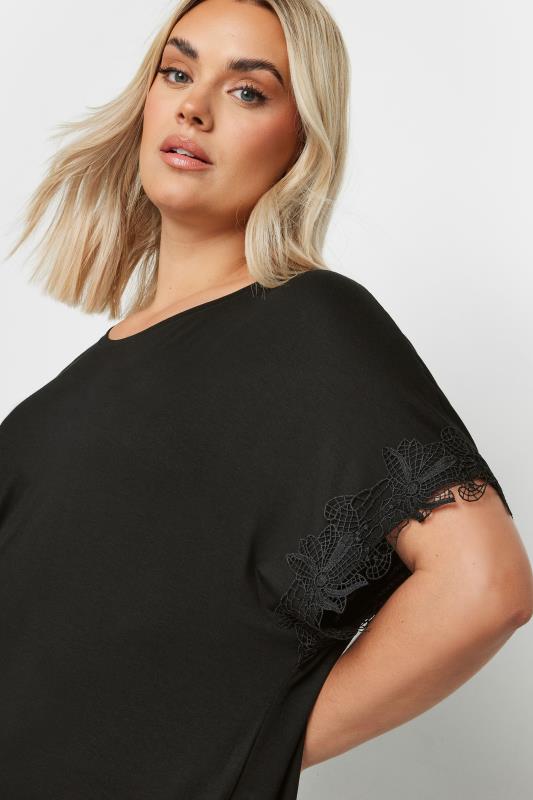 YOURS Plus Size Lace Detail Top | Yours Clothing 2