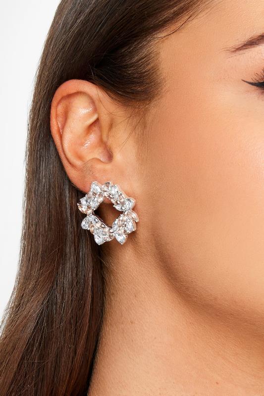  Diamante Circular Earrings