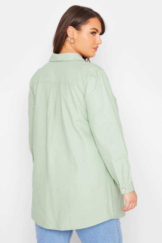 LIMITED COLLECTION Curve Sage Green Shacket_C.jpg