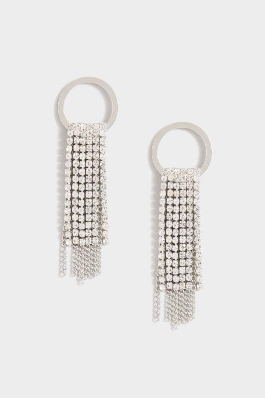 Silver Diamante Chain Tassel Earrings_A.jpg