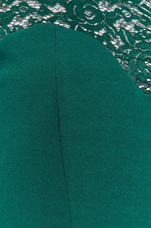 LTS Tall Forest Green Lace Midi Dress 7