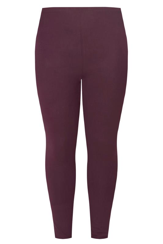 Plus Size Plum Purple Soft Touch Leggings | Yours Clothing  4