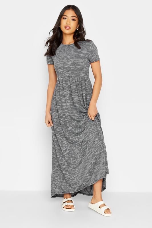 Petite  PixieGirl Grey Line Stripe Maxi Dress