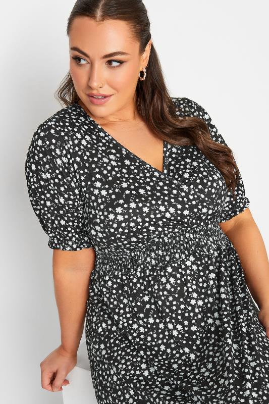 LIMITED COLLECTION Plus Size Black Floral Print Maxi Dress | Yours Clothing 4