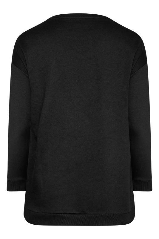 DISNEY Plus Size Black Minnie Mouse Glitter Sweatshirt | Yours Clothing 7
