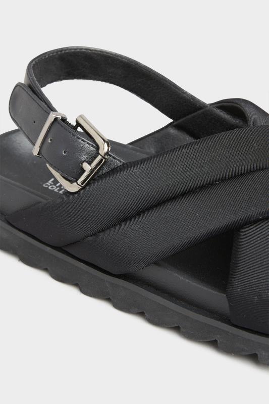 LIMITED COLLECTION Black Padded Sandals In Extra Wide Fit_D.jpg