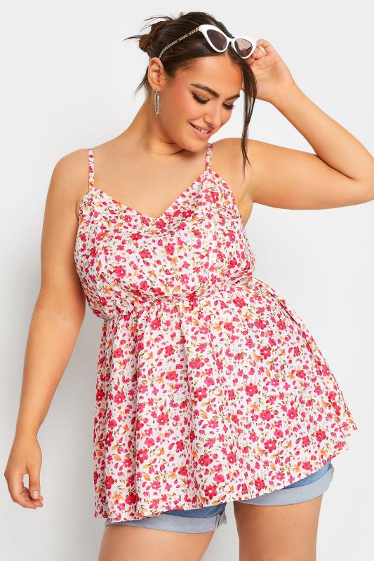 LIMITED COLLECTION Plus Size White Floral Cami Top | Yours Clothing 4