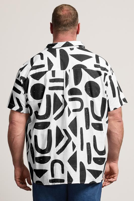 BadRhino Big & Tall Black Abstract Print Shirt | BadRhino 4