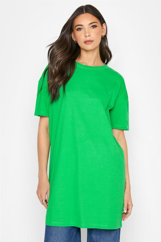 LTS Tall Apple Green Oversized Tunic T-Shirt_A.jpg