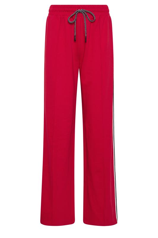 LTS Tall Women's Red Side Tape Wide Leg Joggers | Long Tall Sally 6