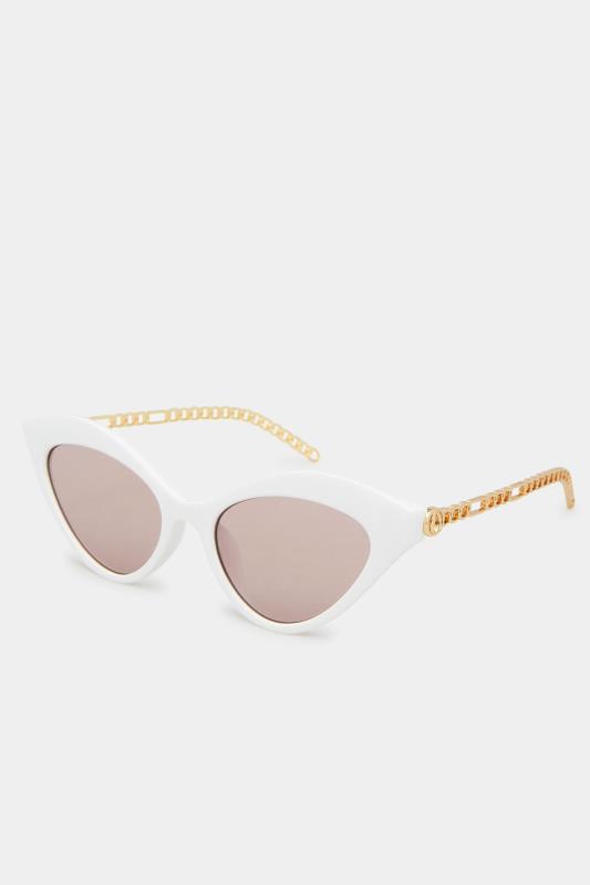 White Cat Eye Sunglasses | Yours Clothing 2